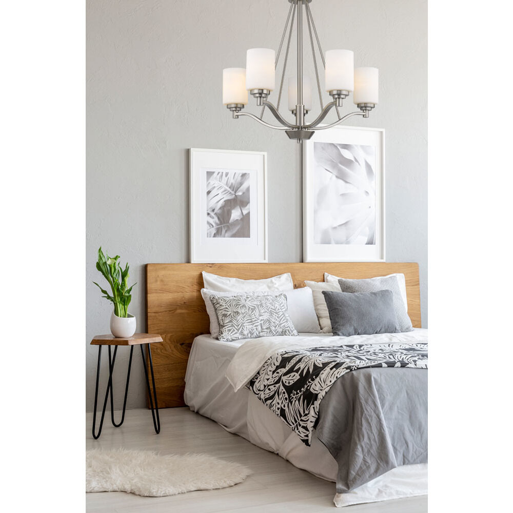 Durham 5 Light 25 inch Satin Nickel Chandelier Ceiling Light